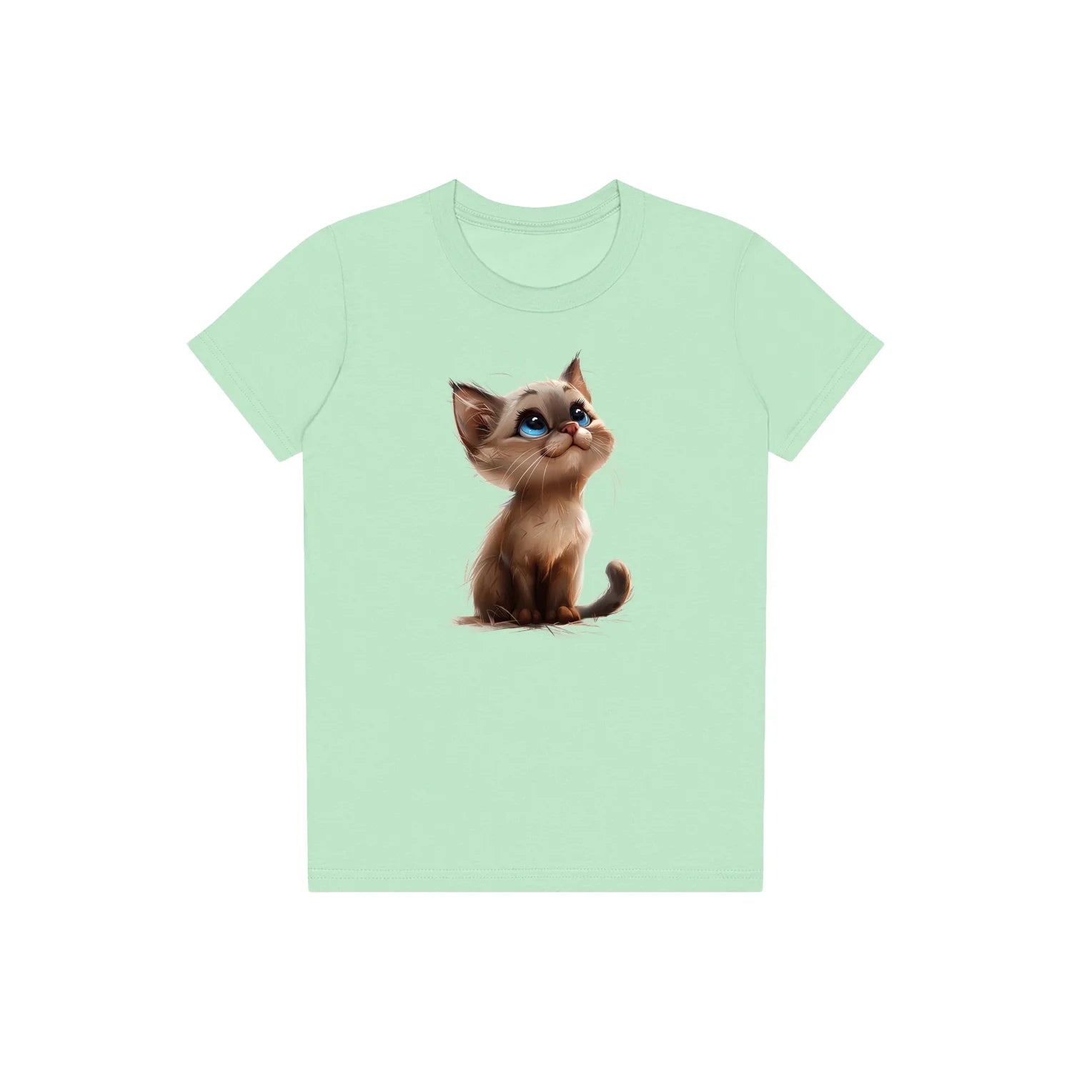 T-shirt Cat graphic 0028 - Mint