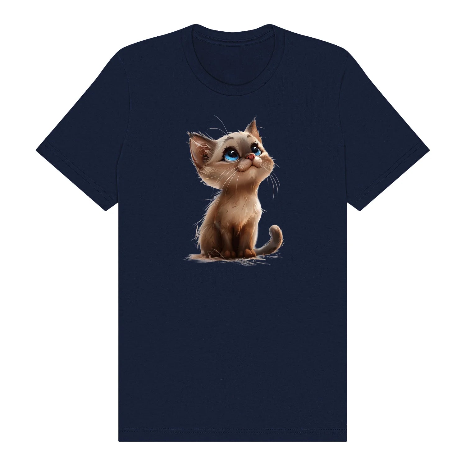 T-shirt Cat graphic 0028 - Navy