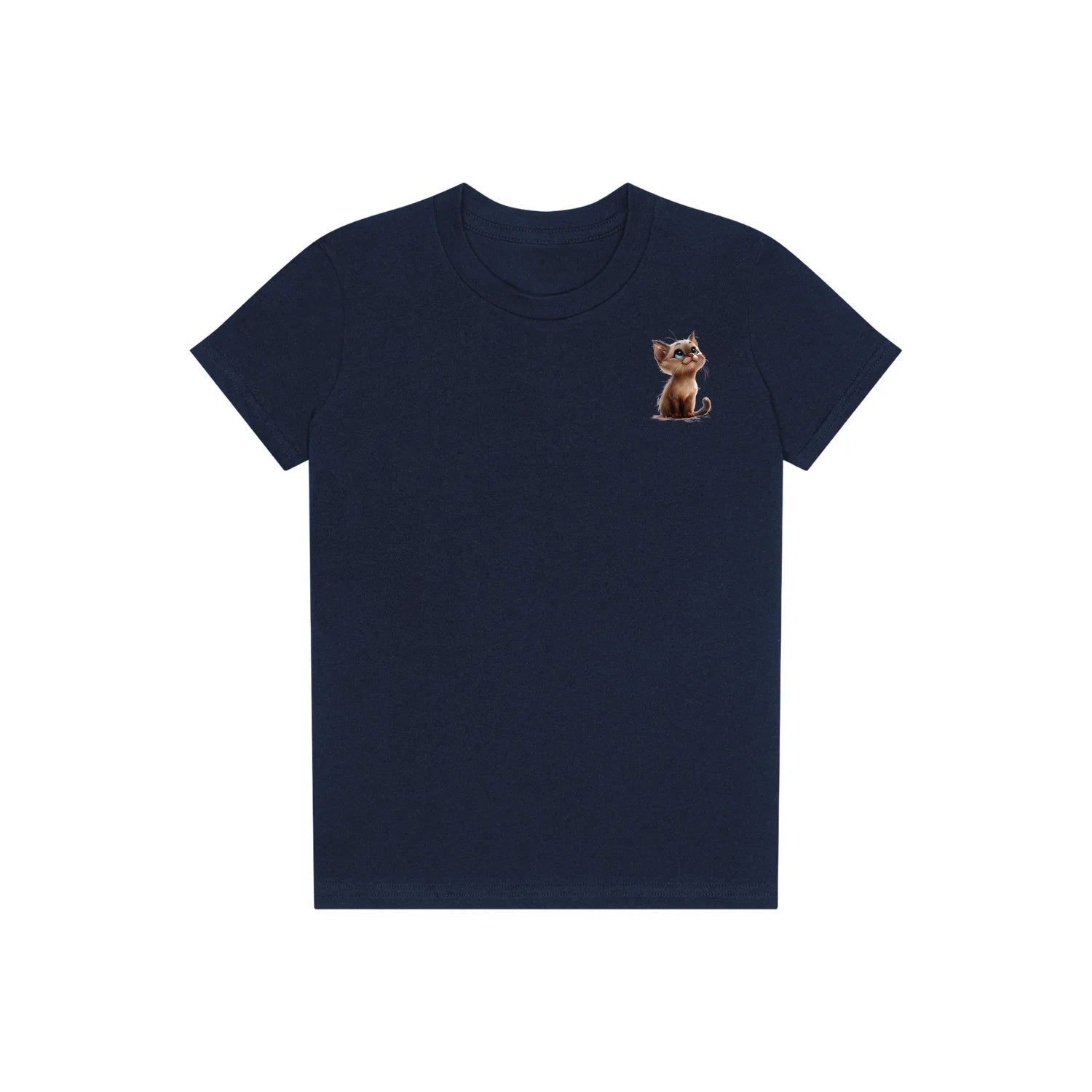 T-shirt Cat graphic 0028 - Navy