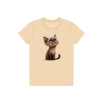 T-shirt Cat graphic 0028 - Soft Cream