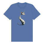 T-shirt Cat graphic 0029 - Columbia Blue