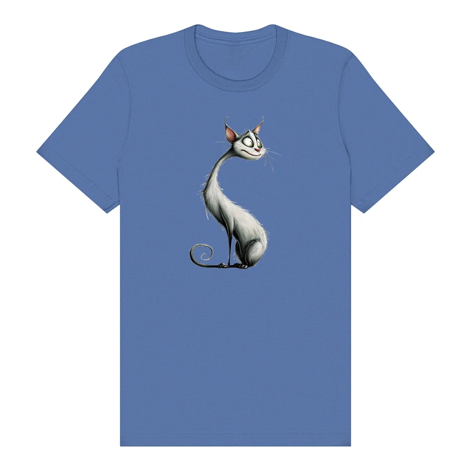 T-shirt Cat graphic 0029 - Columbia Blue