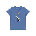 T-shirt Cat graphic 0029 - Columbia Blue