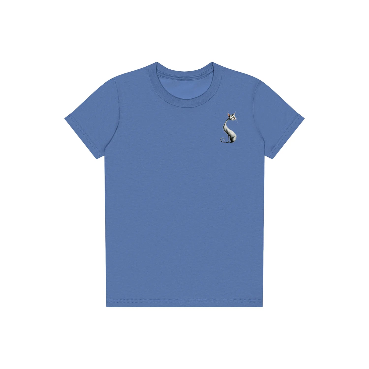 T-shirt Cat graphic 0029 - Columbia Blue