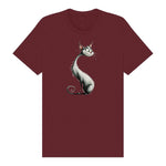 T-shirt Cat graphic 0029 - Maroon