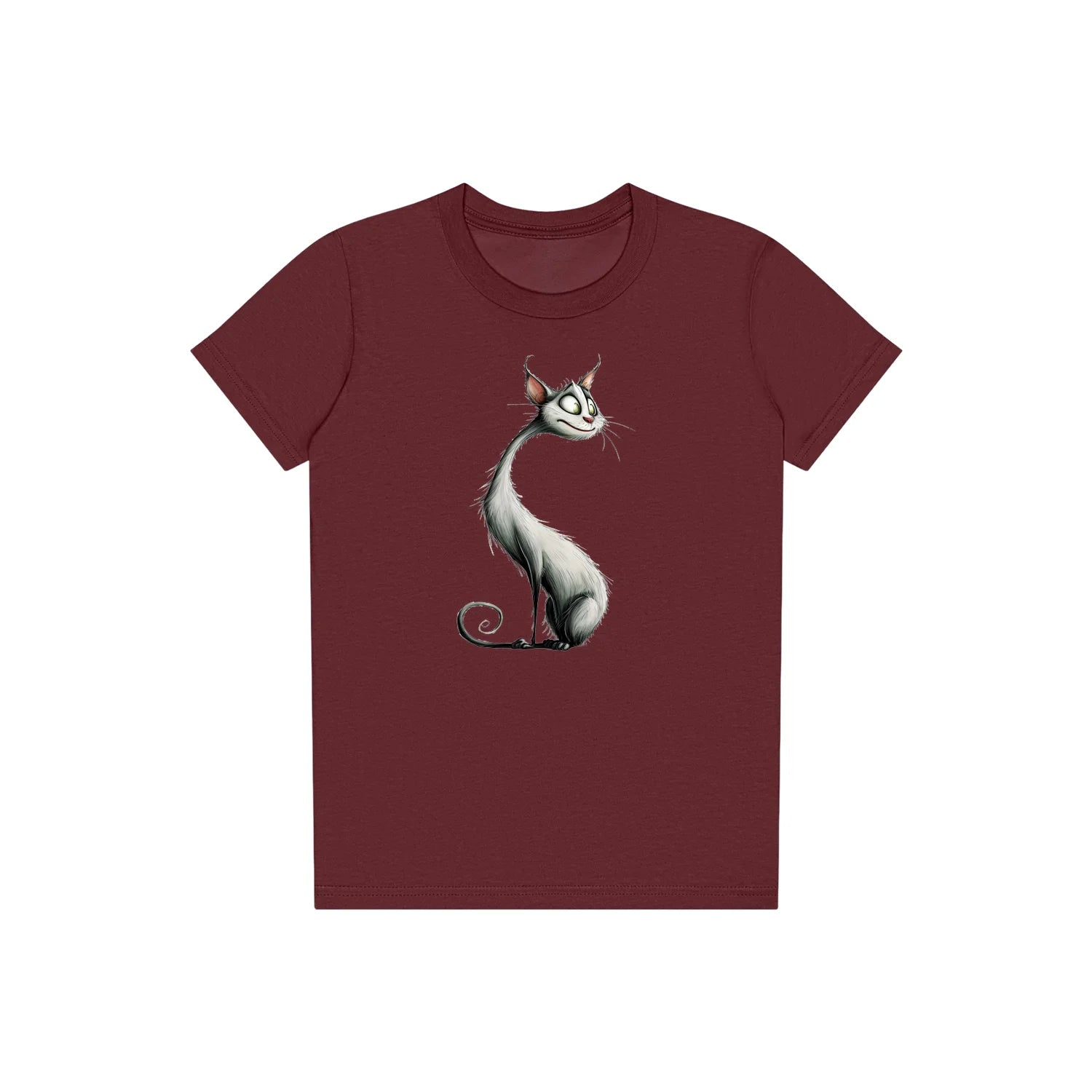 T-shirt Cat graphic 0029 - Maroon