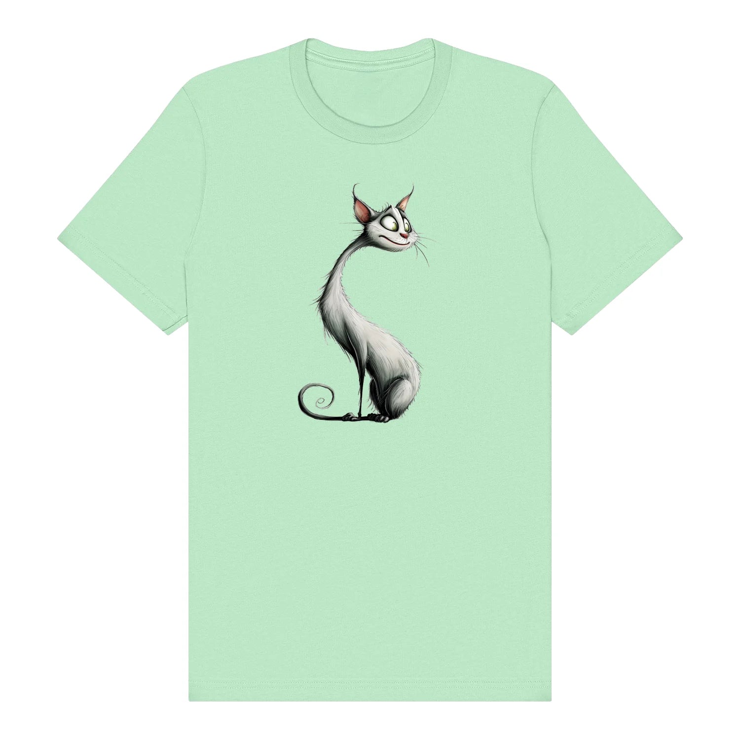 T-shirt Cat graphic 0029 - Mint