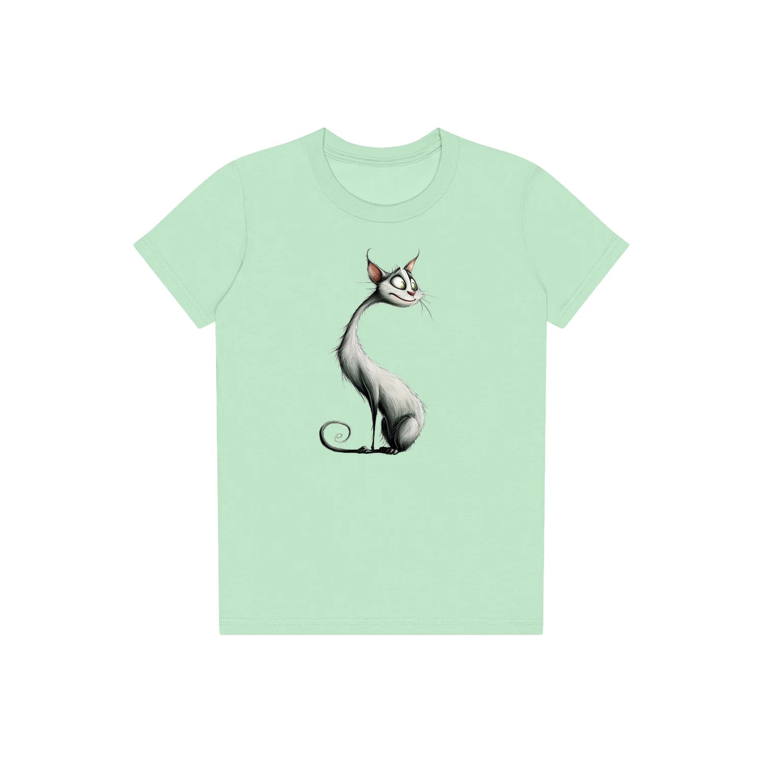 T-shirt Cat graphic 0029 - Mint
