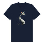 T-shirt Cat graphic 0029 - Navy