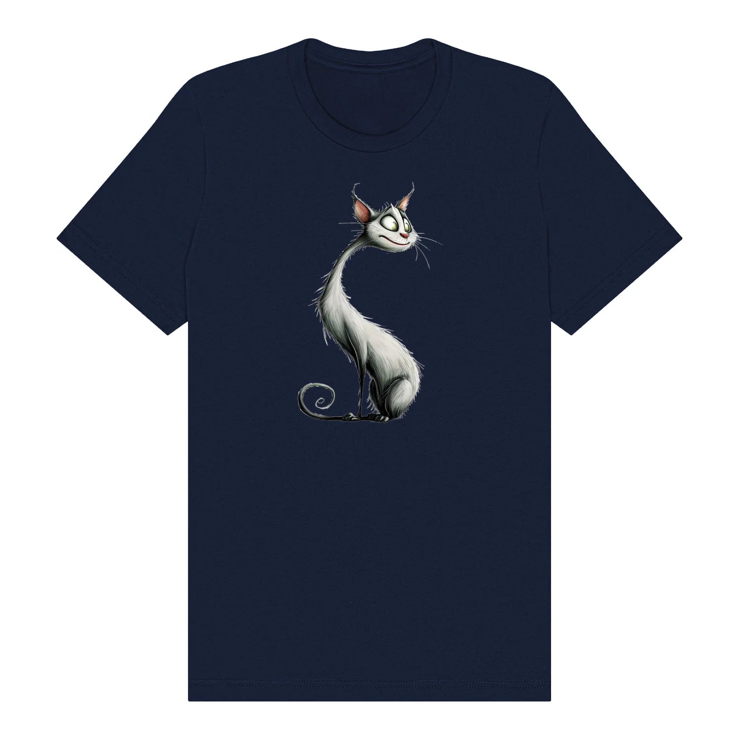 T-shirt Cat graphic 0029 - Navy
