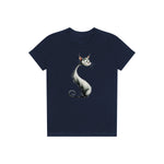 T-shirt Cat graphic 0029 - Navy