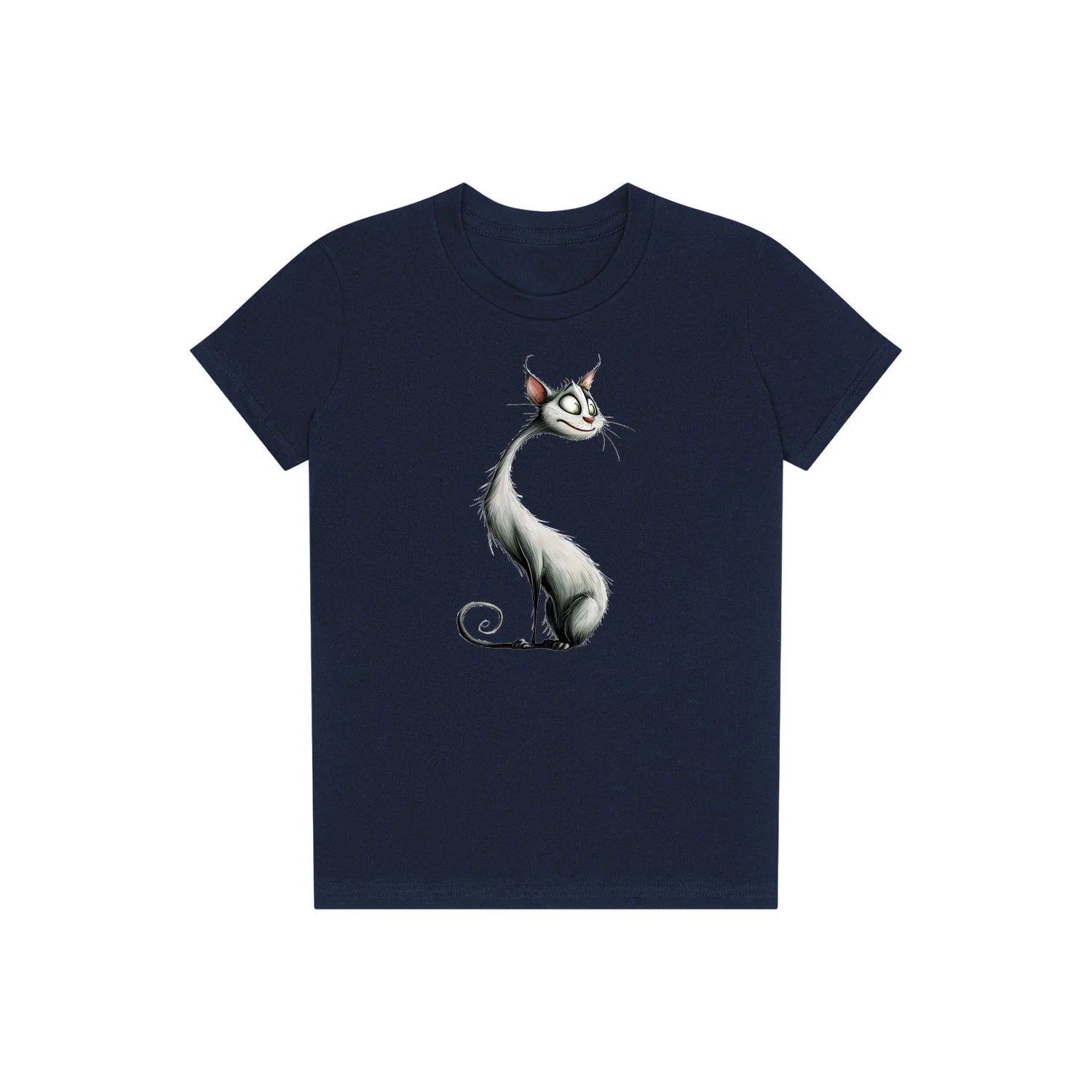 T-shirt Cat graphic 0029 - Navy