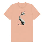 T-shirt Cat graphic 0029 - Peach