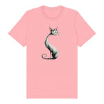 T-shirt Cat graphic 0029 - Pink