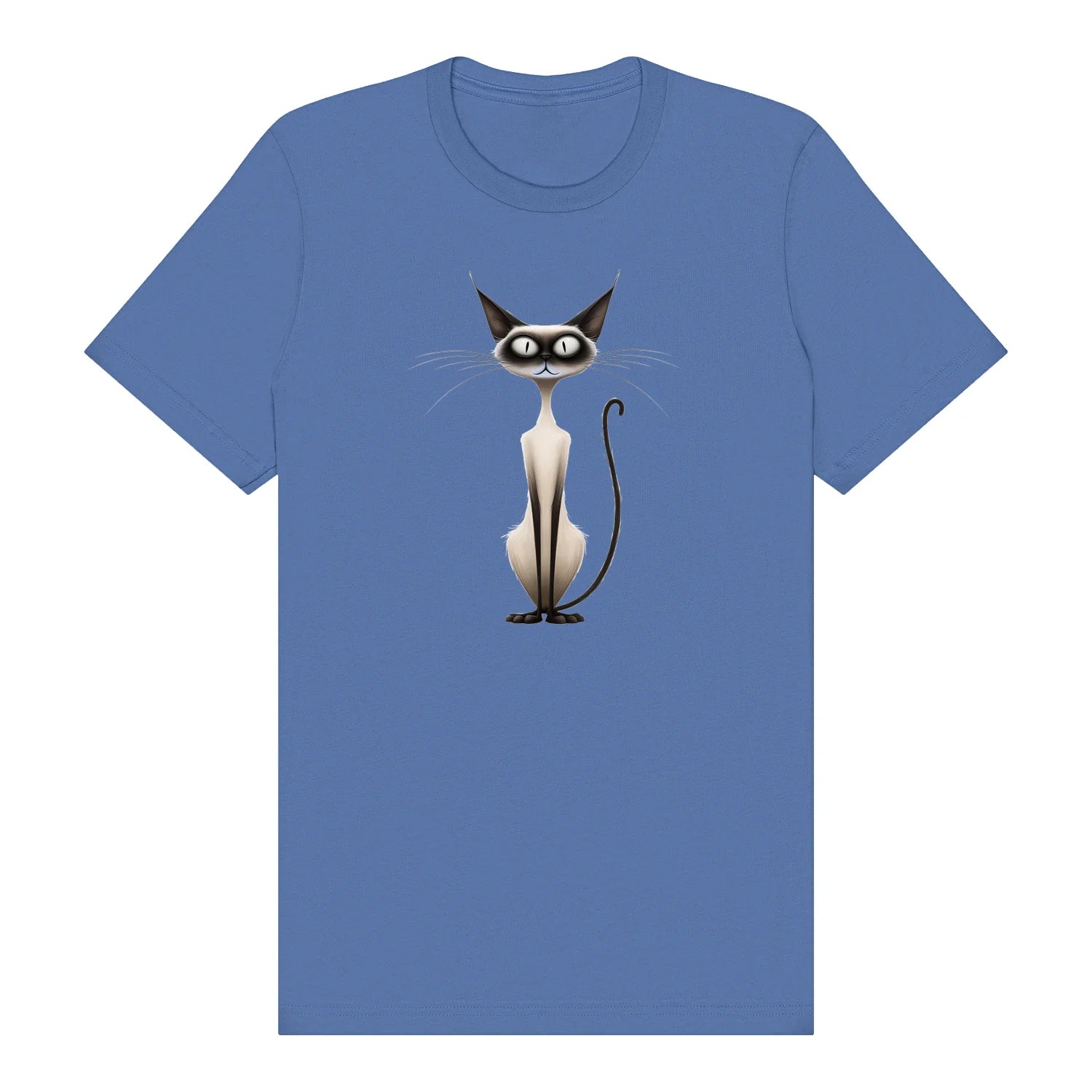 T-shirt Cat graphic 0030 - Columbia Blue