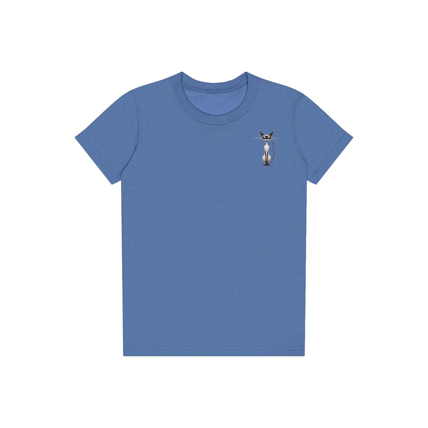 T-shirt Cat graphic 0030 - Columbia Blue