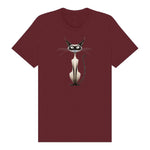 T-shirt Cat graphic 0030 - Maroon