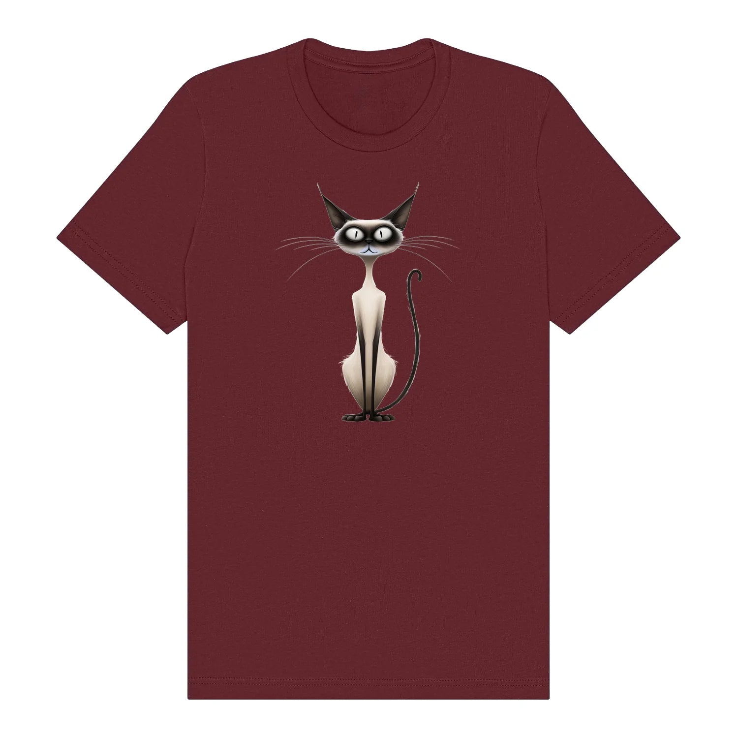 T-shirt Cat graphic 0030 - Maroon