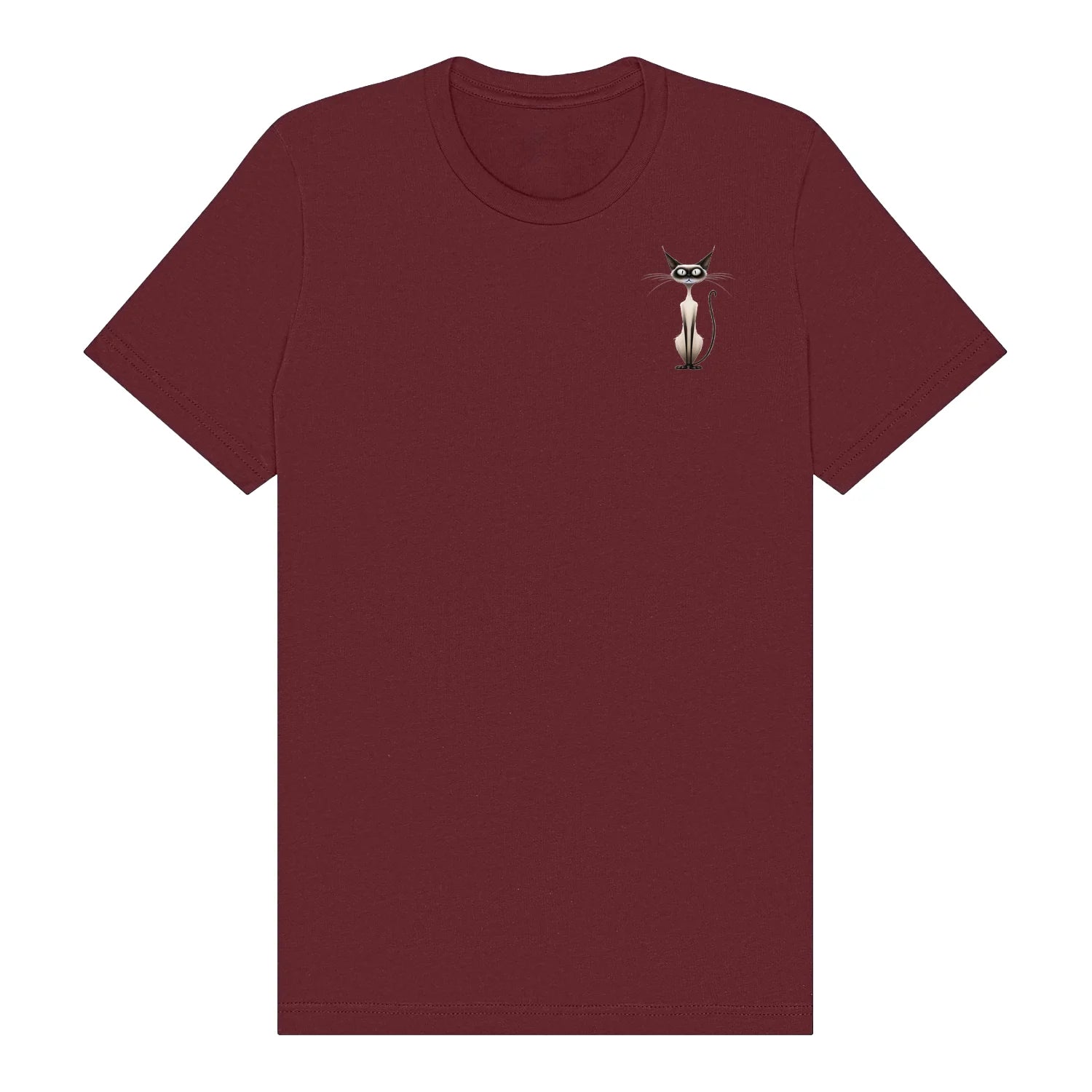 T-shirt Cat graphic 0030 - Maroon