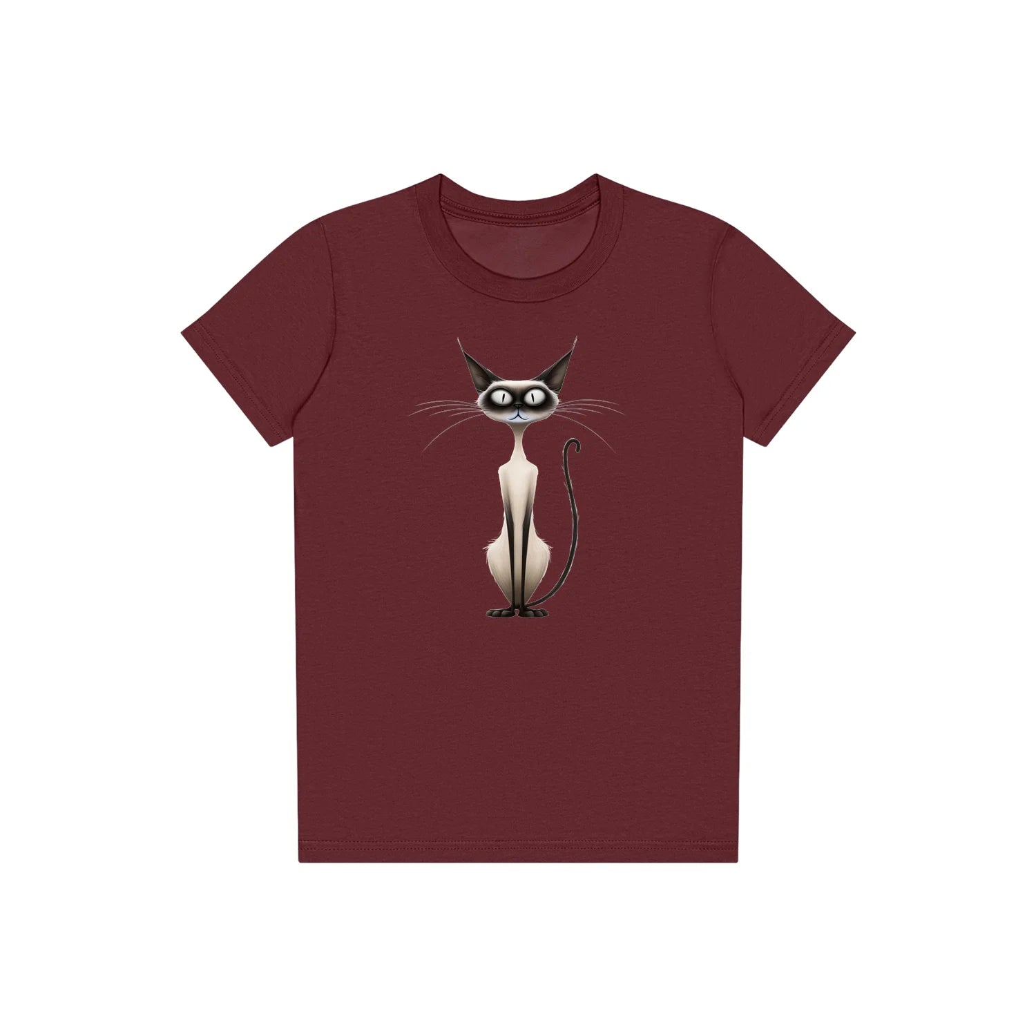 T-shirt Cat graphic 0030 - Maroon
