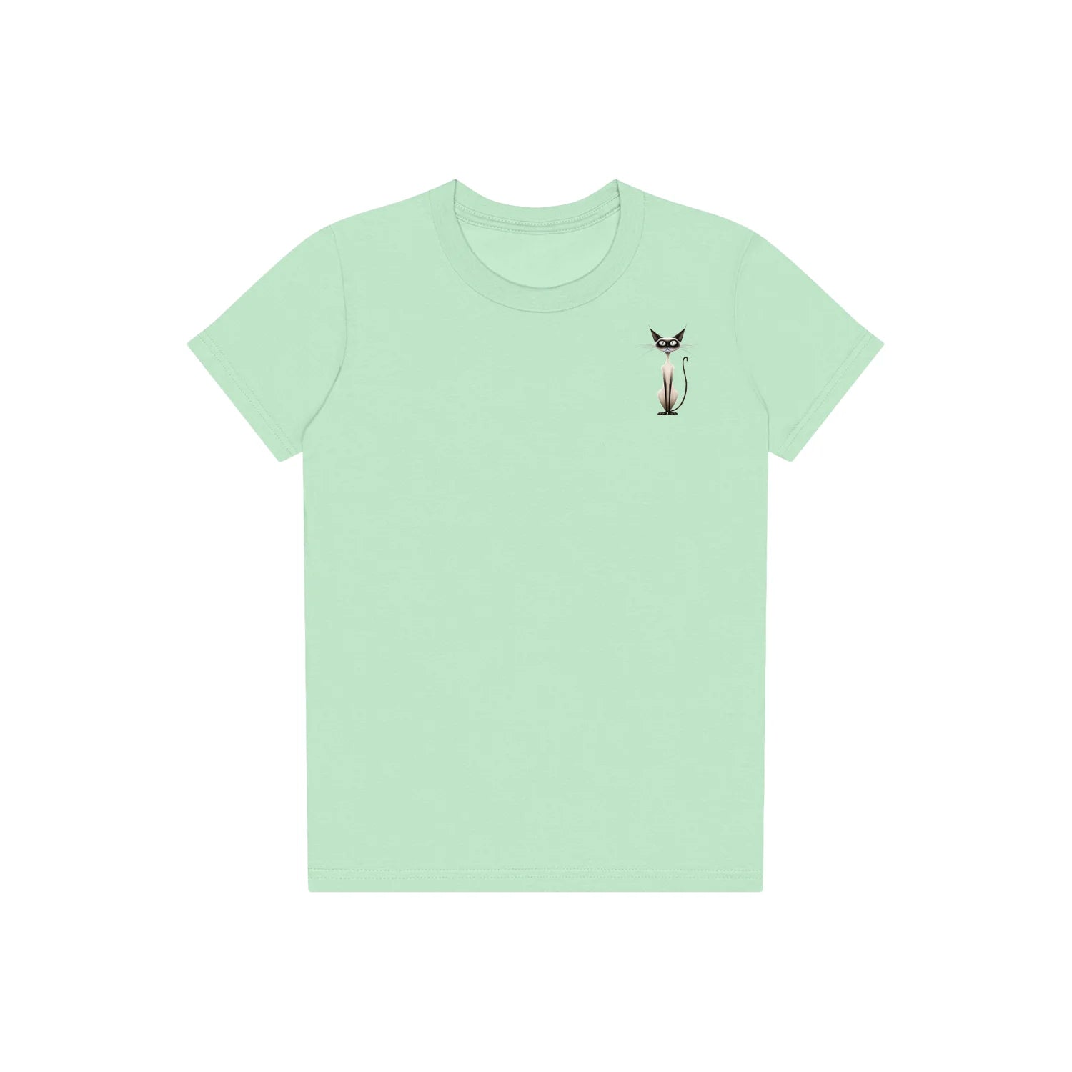 T-shirt Cat graphic 0030 - Mint