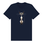 T-shirt Cat graphic 0030 - Navy
