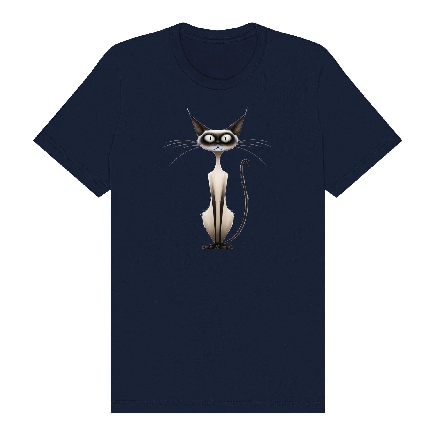 T-shirt Cat graphic 0030 - Navy