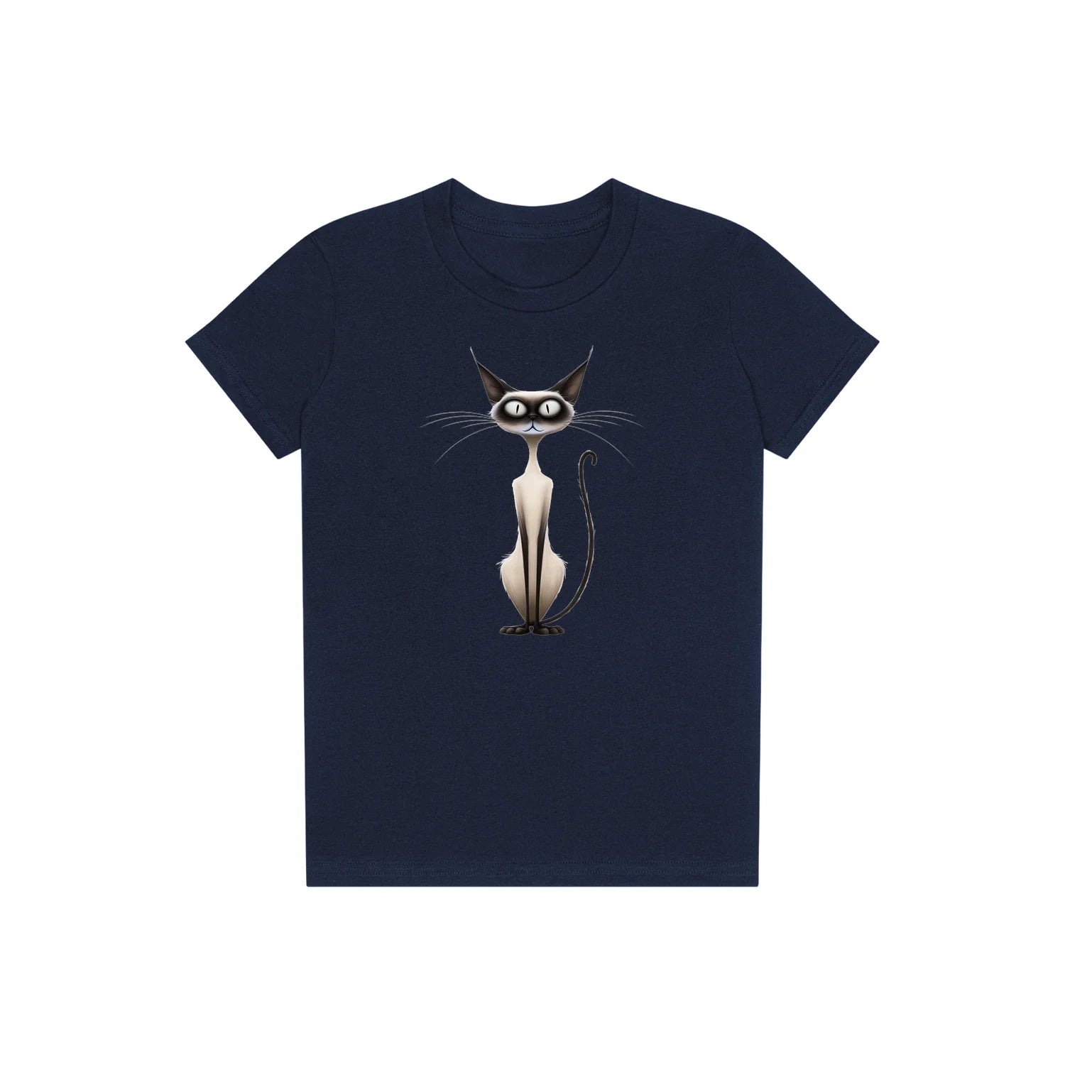 T-shirt Cat graphic 0030 - Navy