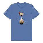T-shirt Cat graphic 0031 - Columbia Blue