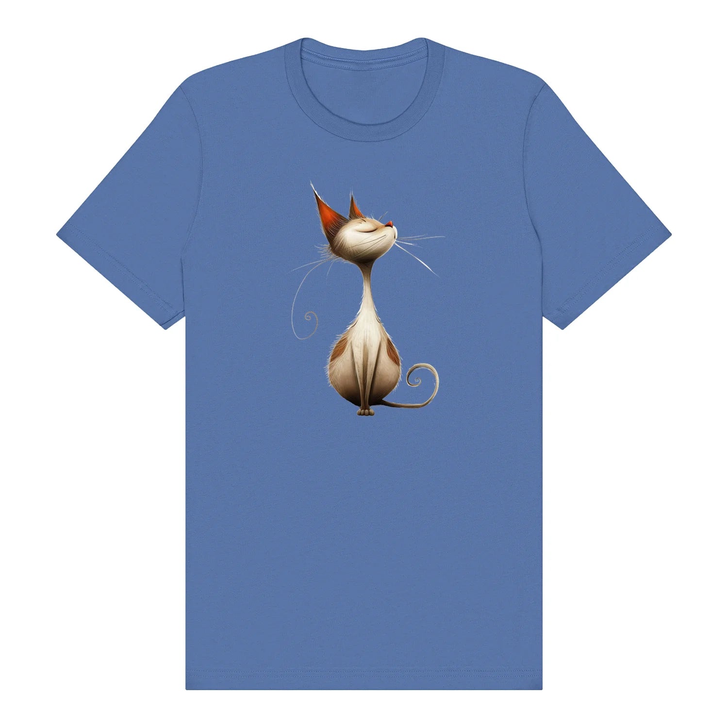 T-shirt Cat graphic 0031 - Columbia Blue