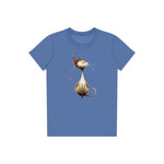 T-shirt Cat graphic 0031 - Columbia Blue