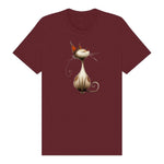 T-shirt Cat graphic 0031 - Maroon