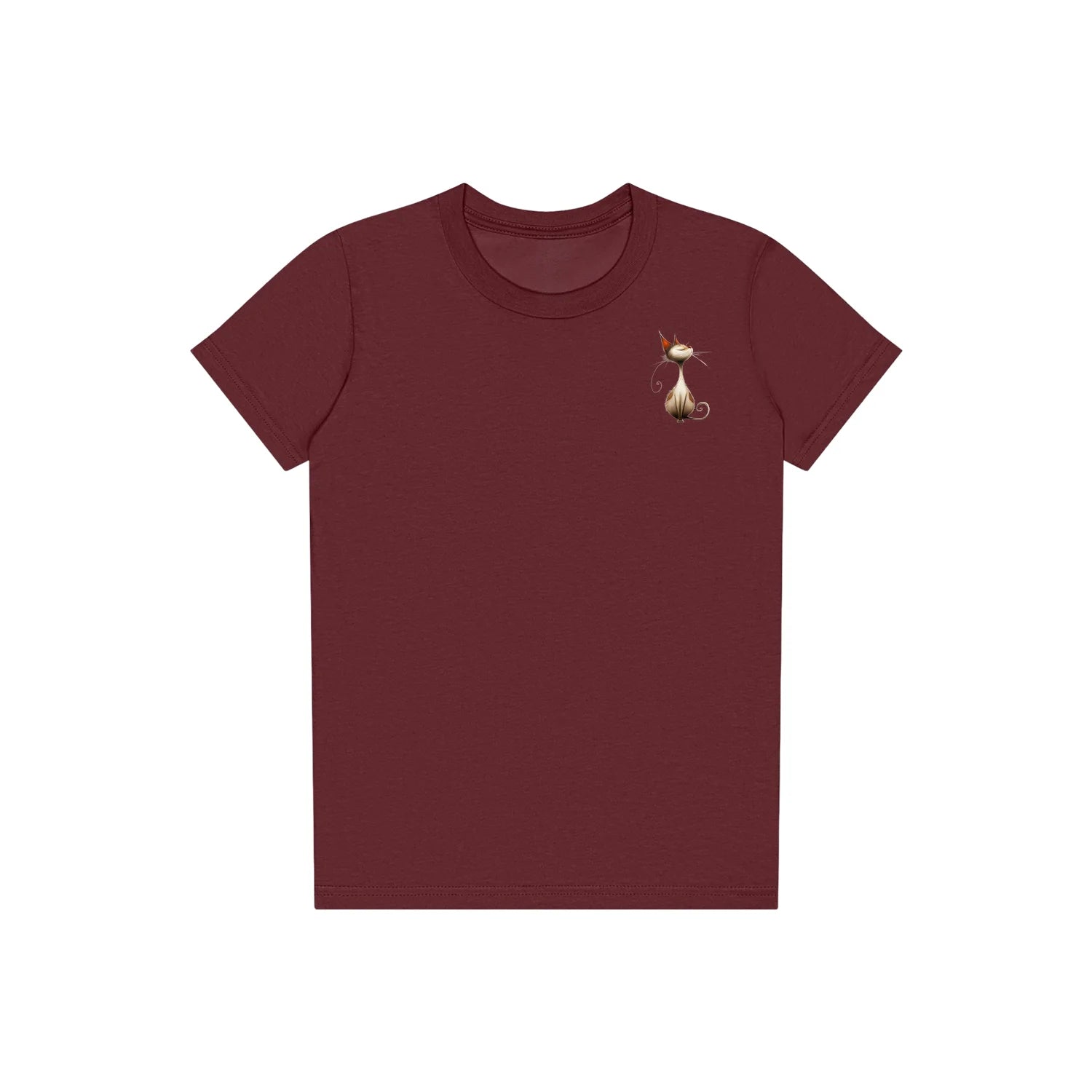 T-shirt Cat graphic 0031 - Maroon