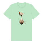 T-shirt Cat graphic 0031 - Mint