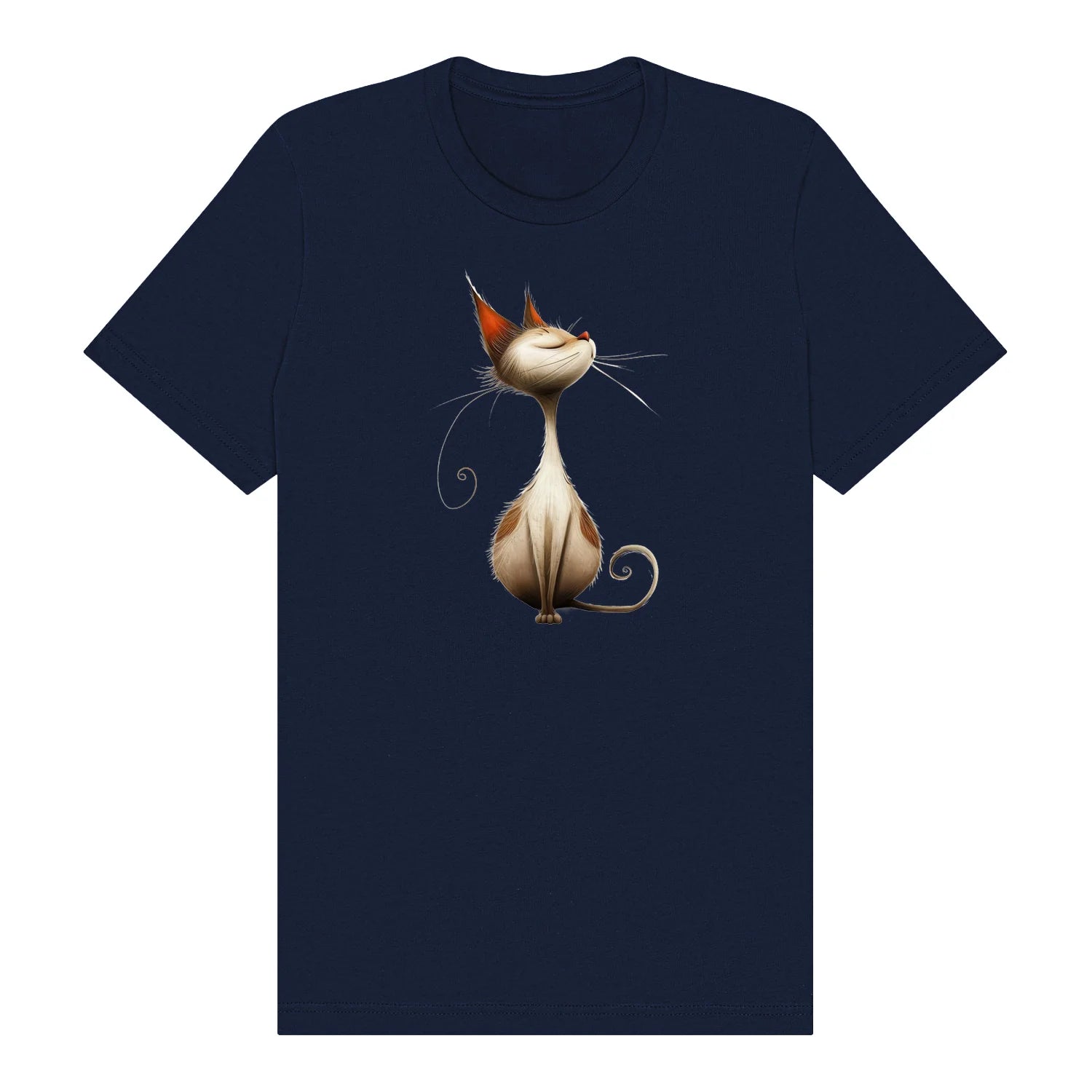 T-shirt Cat graphic 0031 - Navy