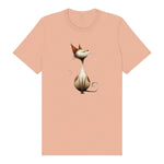 T-shirt Cat graphic 0031 - Peach