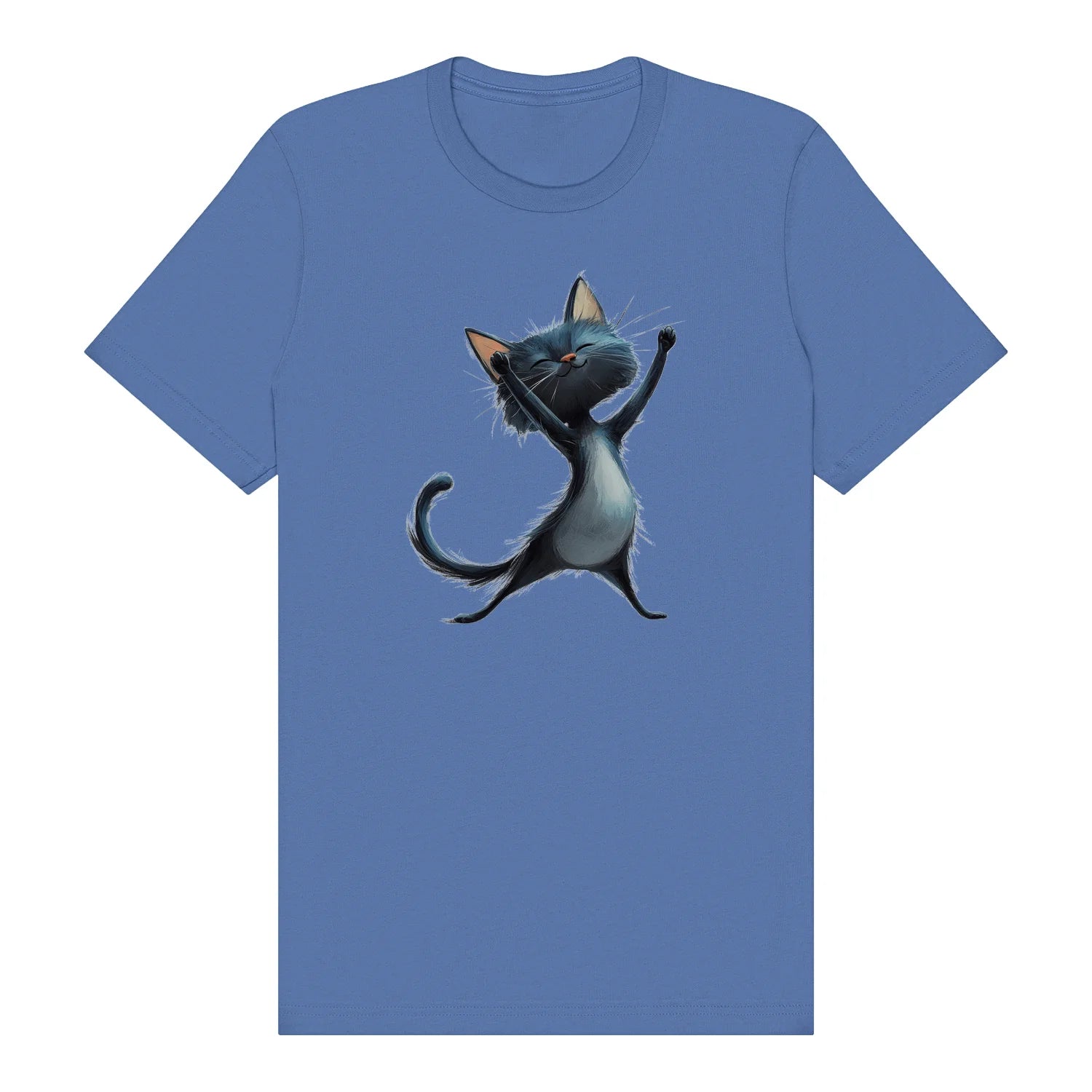 T-shirt Cat graphic 0032 - Columbia Blue