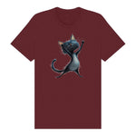 T-shirt Cat graphic 0032 - Maroon