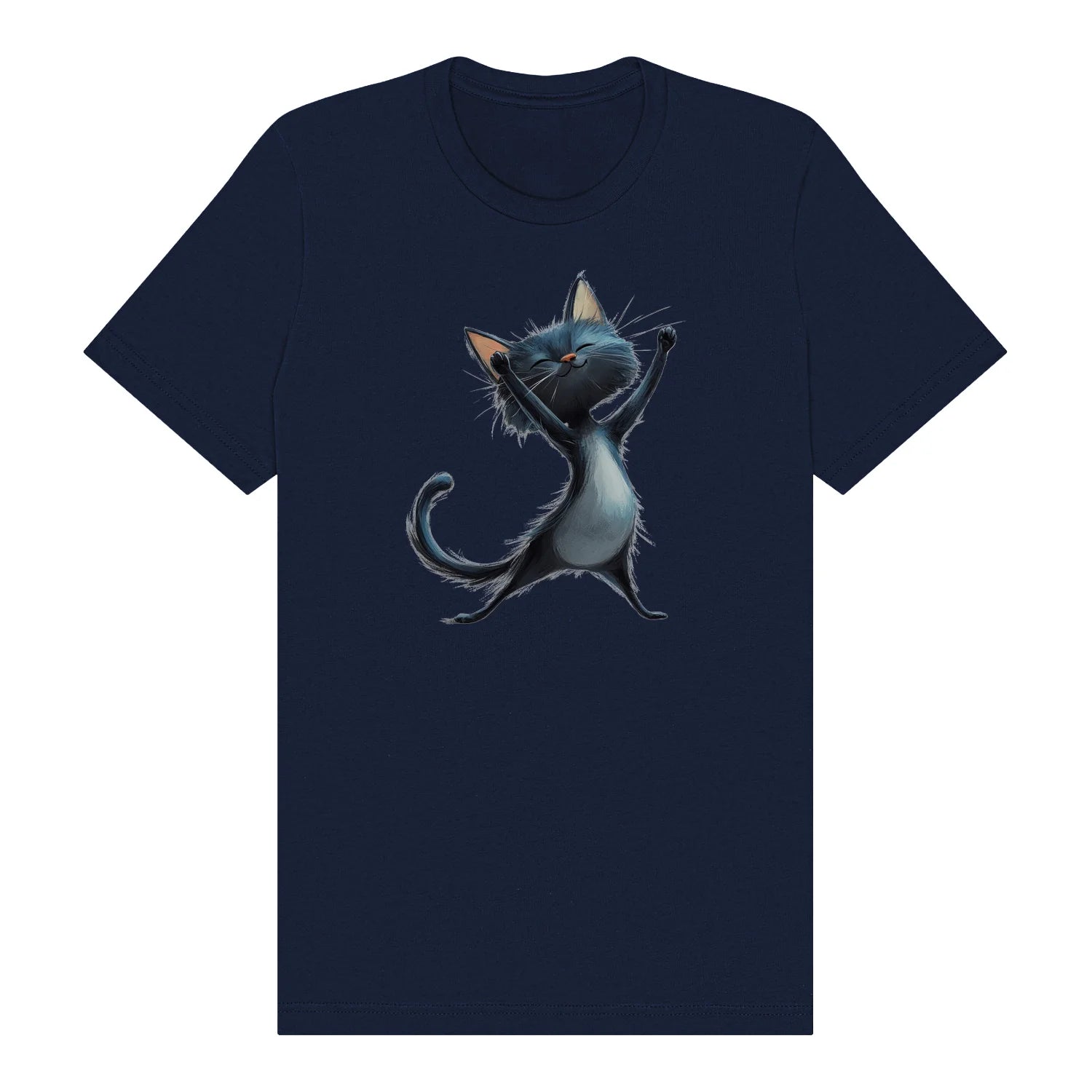 T-shirt Cat graphic 0032 - Navy