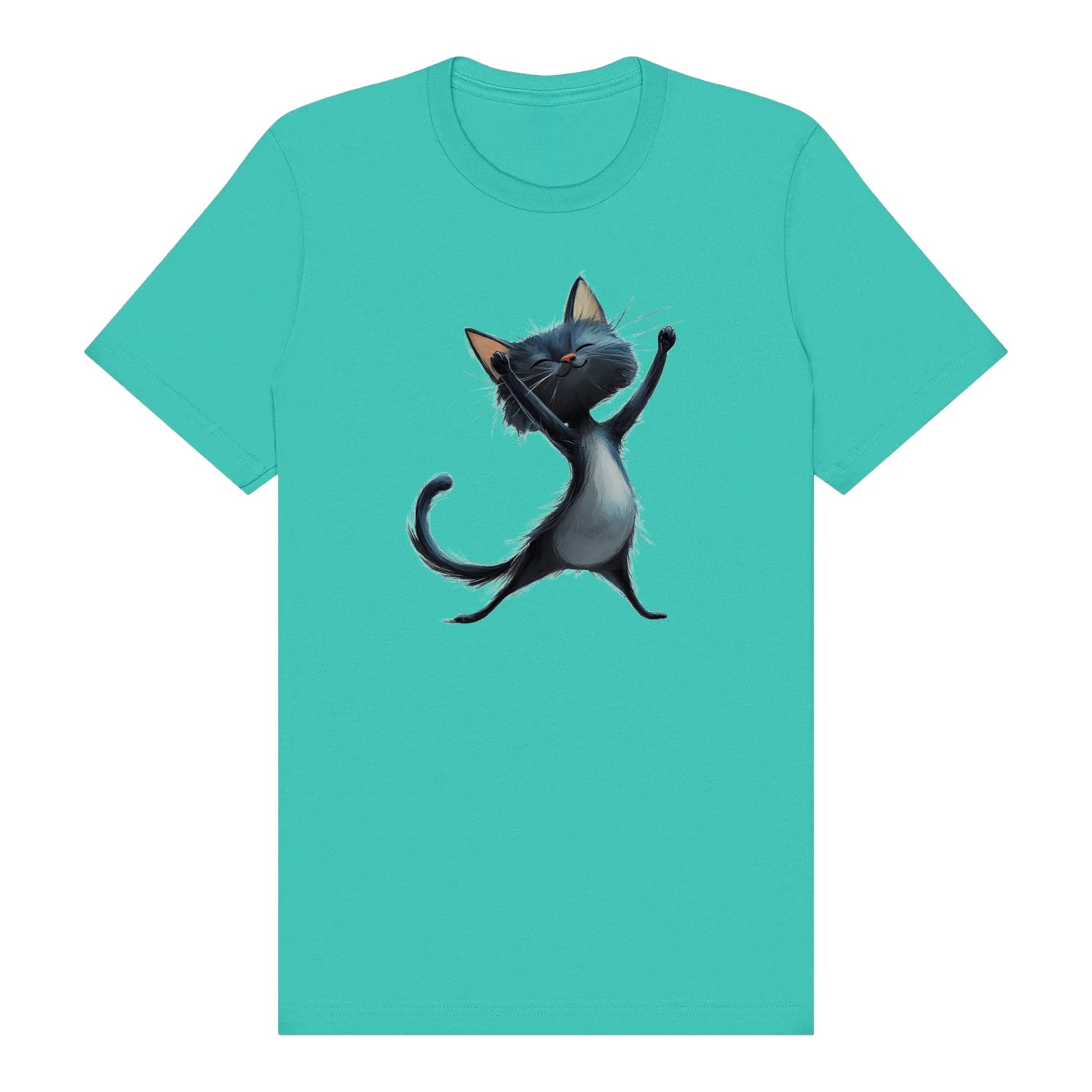 T-shirt Cat graphic 0032 - Teal