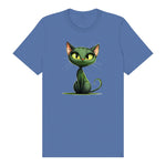 T-shirt Cat graphic 0033 - Columbia Blue