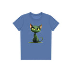 T-shirt Cat graphic 0033 - Columbia Blue