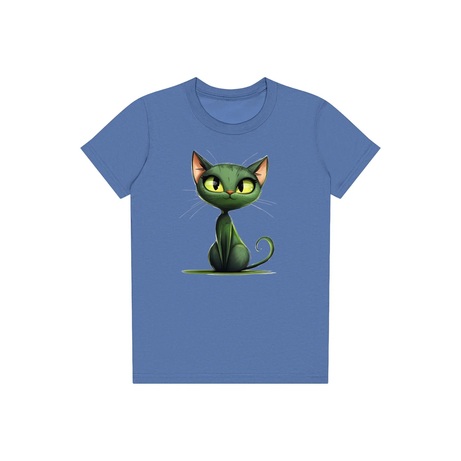 T-shirt Cat graphic 0033 - Columbia Blue