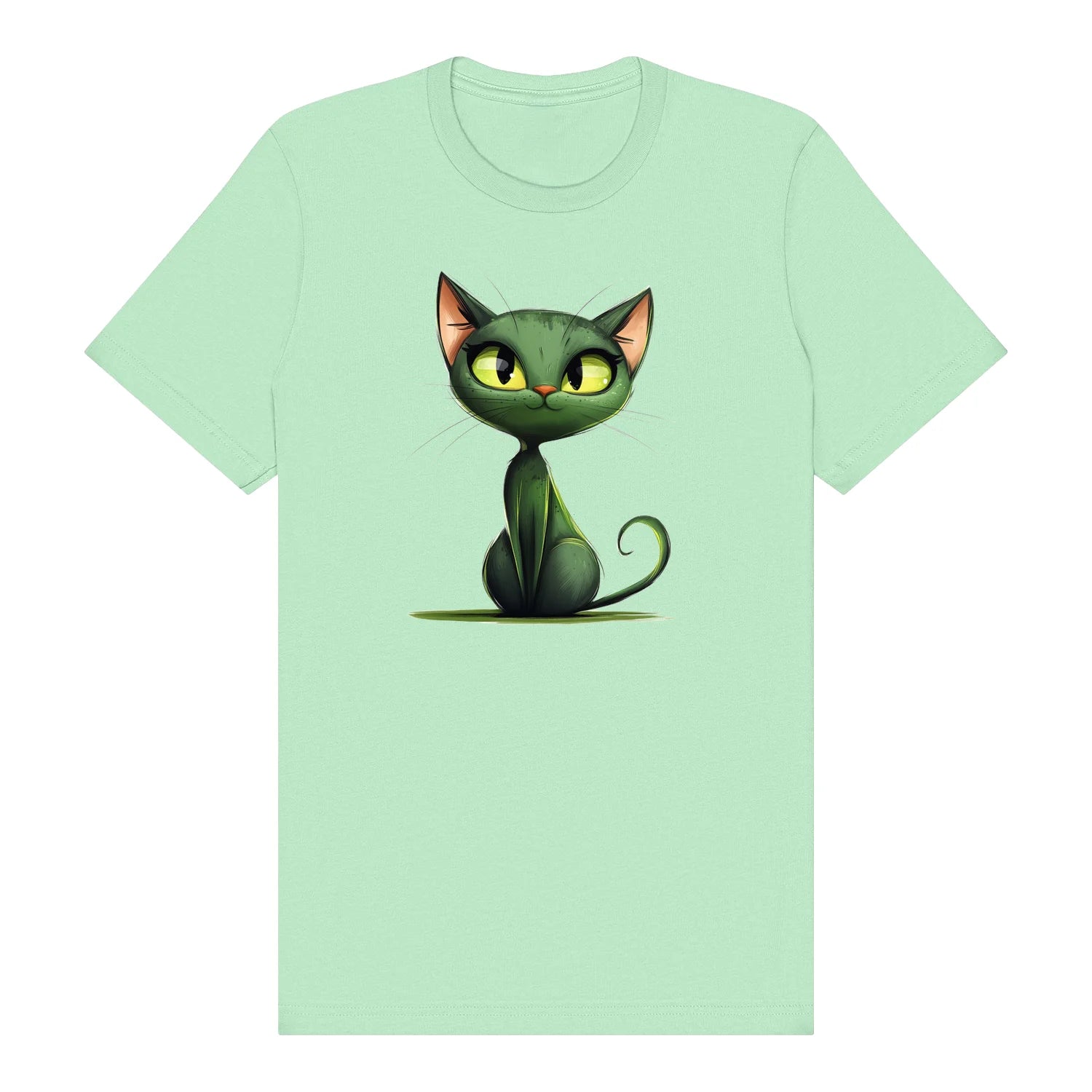 T-shirt Cat graphic 0033 - Mint