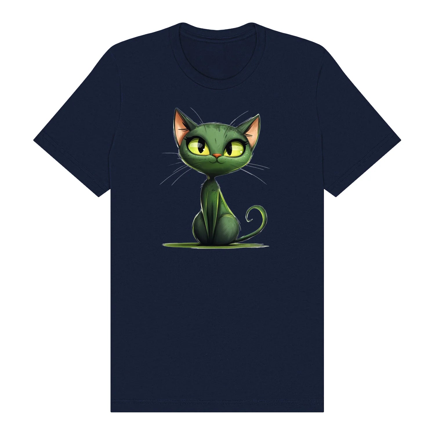 T-shirt Cat graphic 0033 - Navy