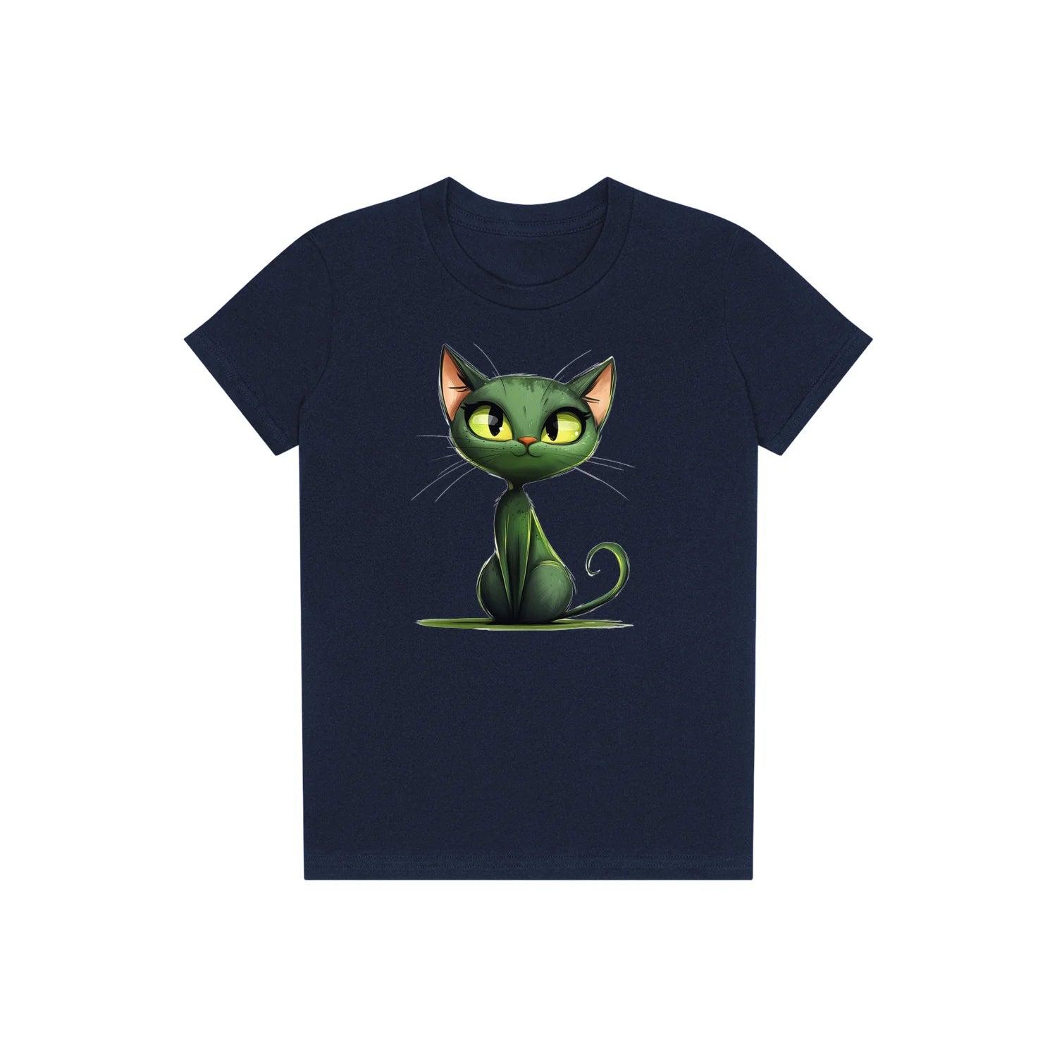 T-shirt Cat graphic 0033 - Navy