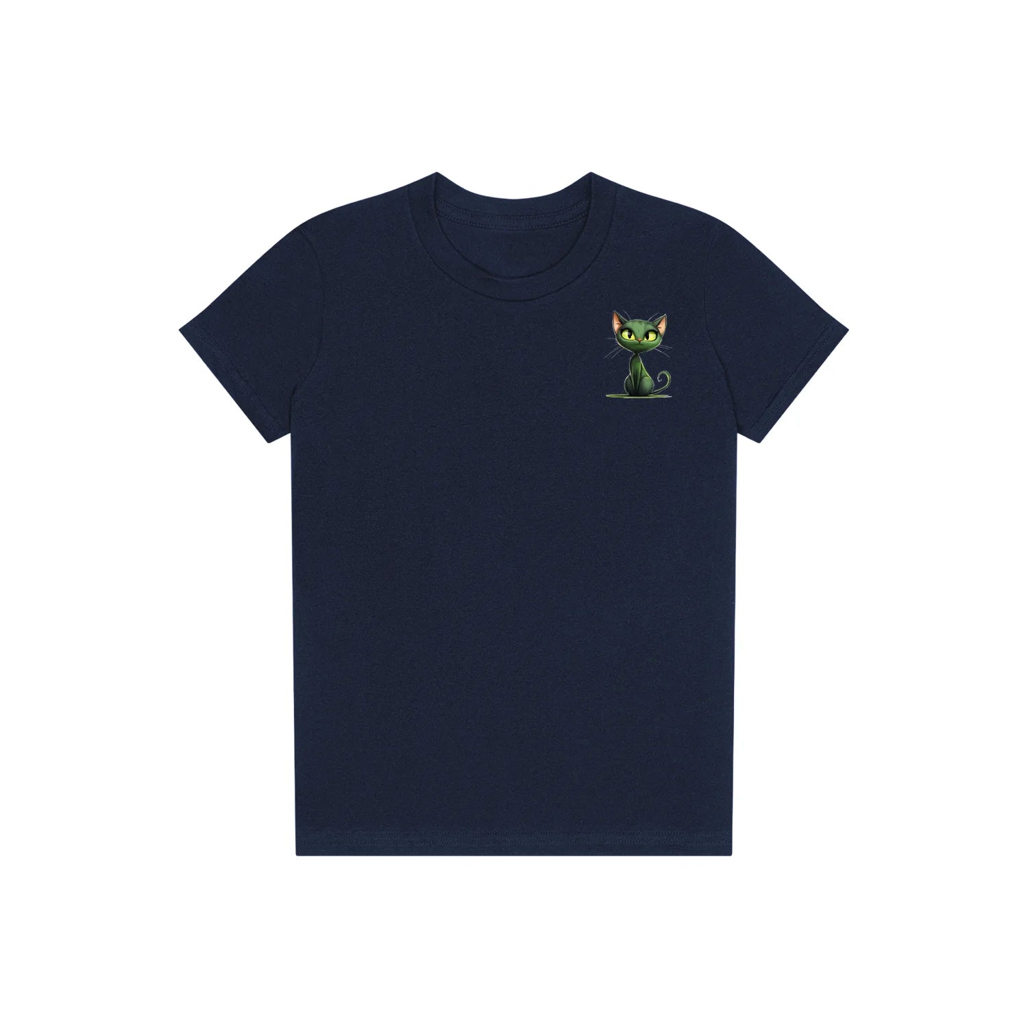 T-shirt Cat graphic 0033 - Navy