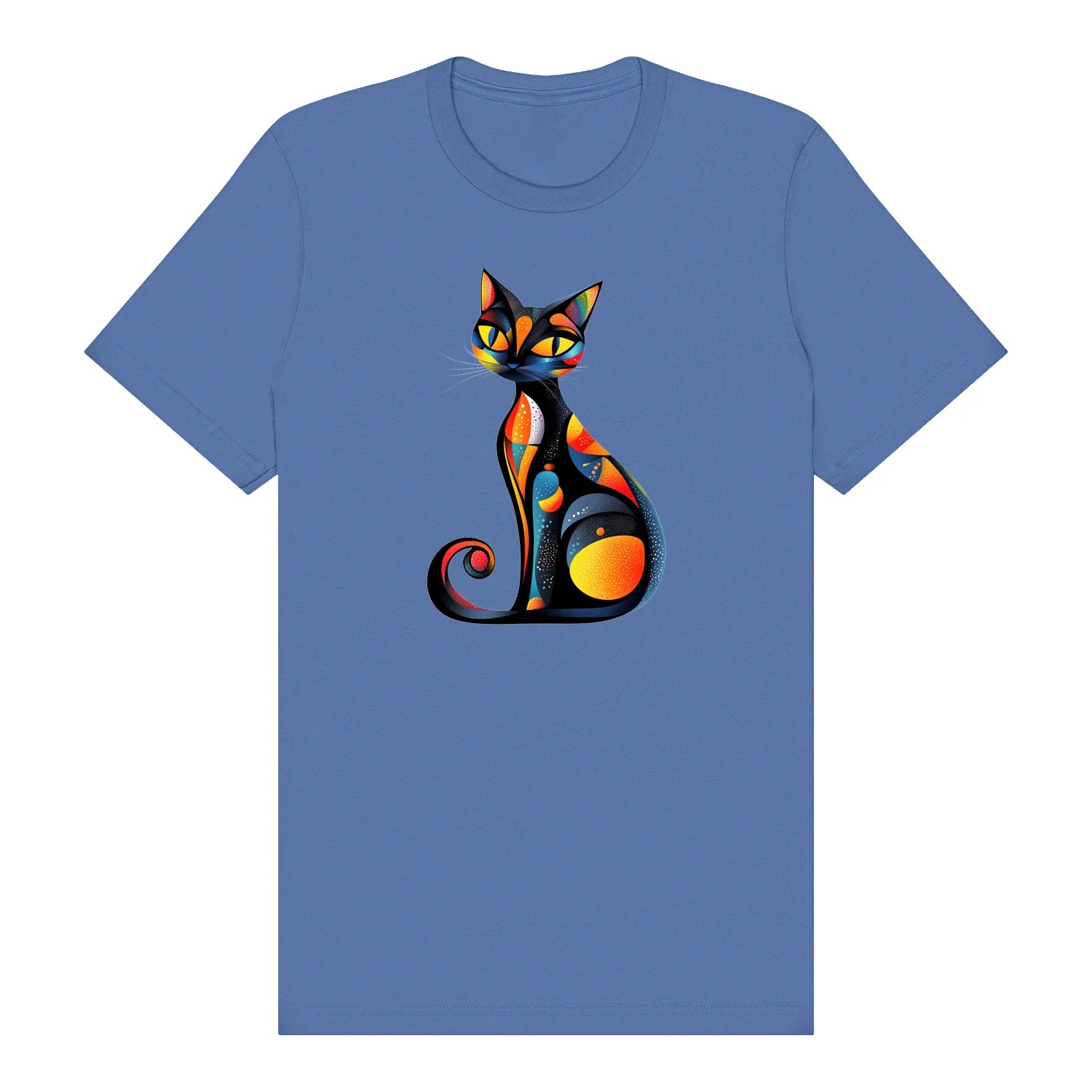 T-shirt Cat graphic 0034 - Columbia Blue