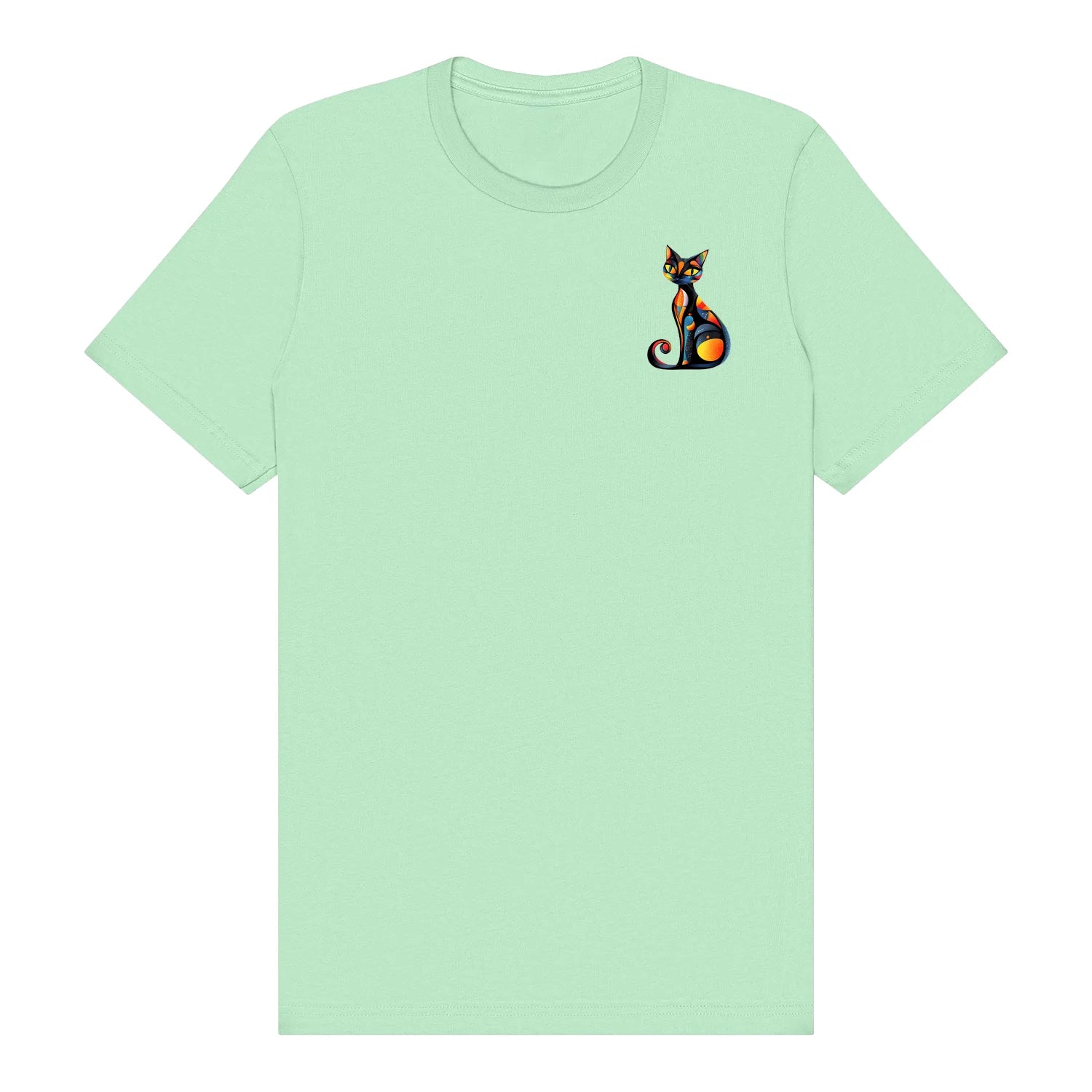 T-shirt Cat graphic 0034 - Mint