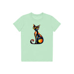 T-shirt Cat graphic 0034 - Mint